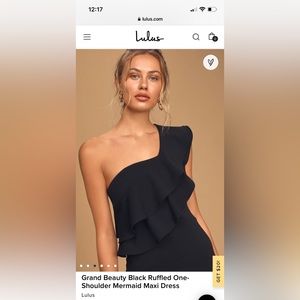 Lulus black bridesmaid dress XL